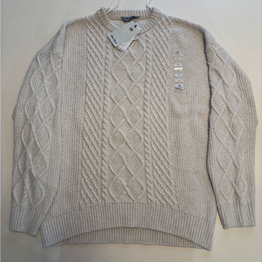 Beautiful pattern white cable knit brand new with tags sweater